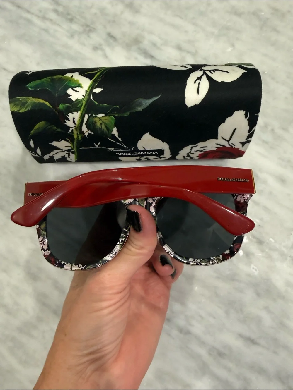 Dolce & Gabbana DG4270 Red on Floral Sunglasses